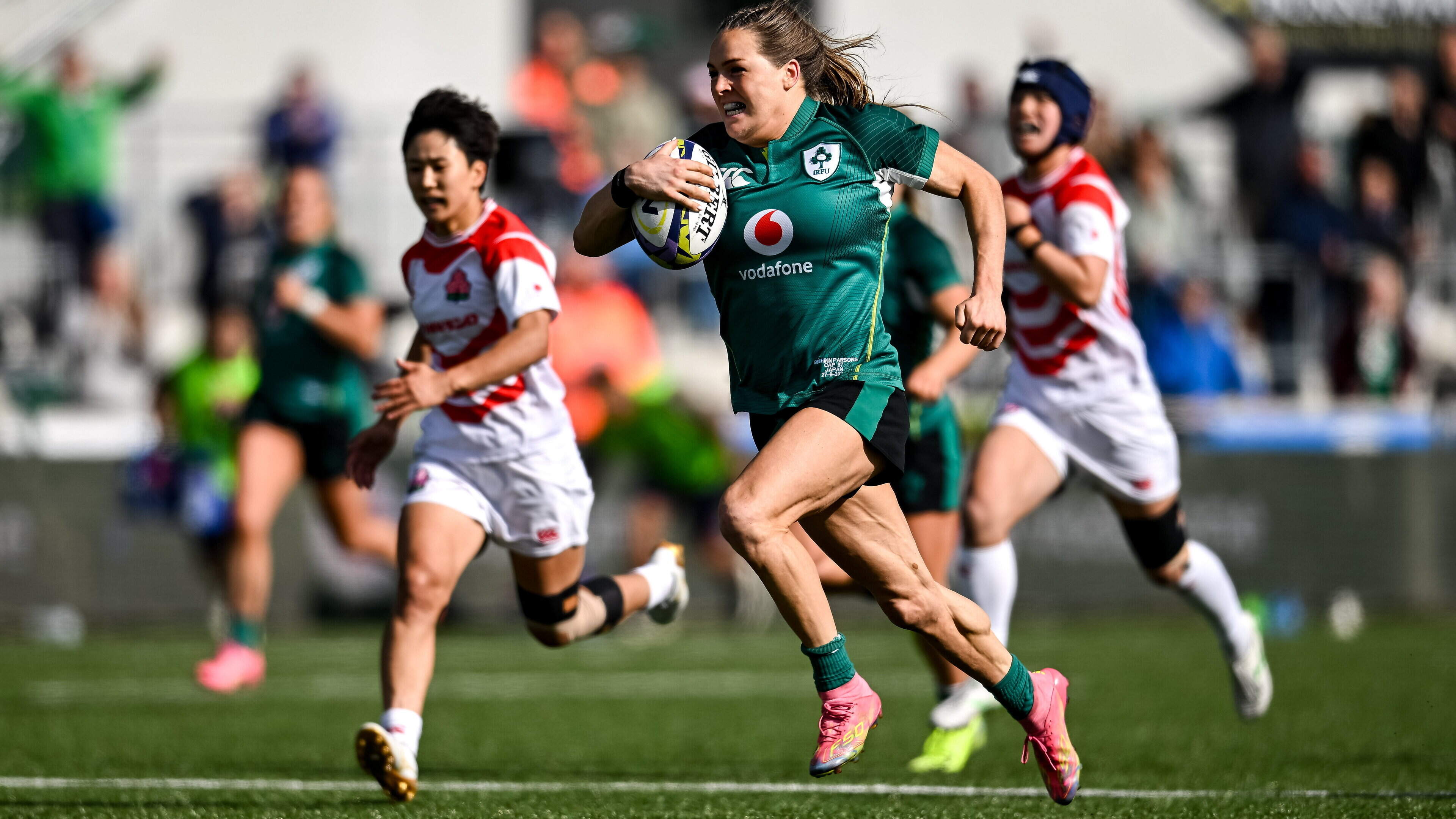 Béibhinn Parsons becomes Ireland’s record try-scorer as Irish women hold on for hard-fought win over Japan